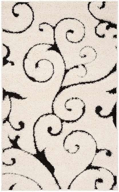 Safavieh Shag Sg455 Ivory/Black Area Rug