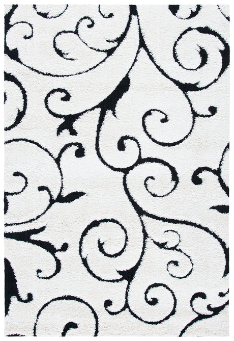 Safavieh Shag Sg455 Ivory/Black Rug.