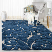 Safavieh Shag Sg455 Dark Blue/Cream Area Rug