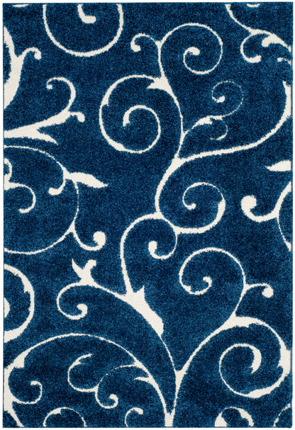 Safavieh Shag Sg455 Dark Blue/Cream Area Rug