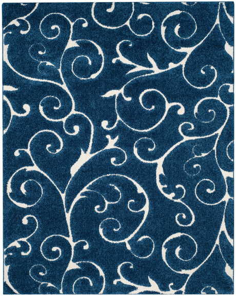 Safavieh Shag Sg455 Dark Blue/Cream Rug.