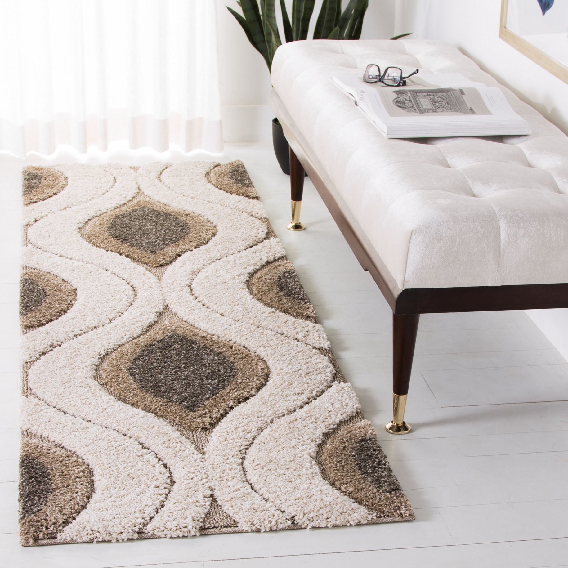 Safavieh Shag Sg461 Cream/Smoke Area Rug