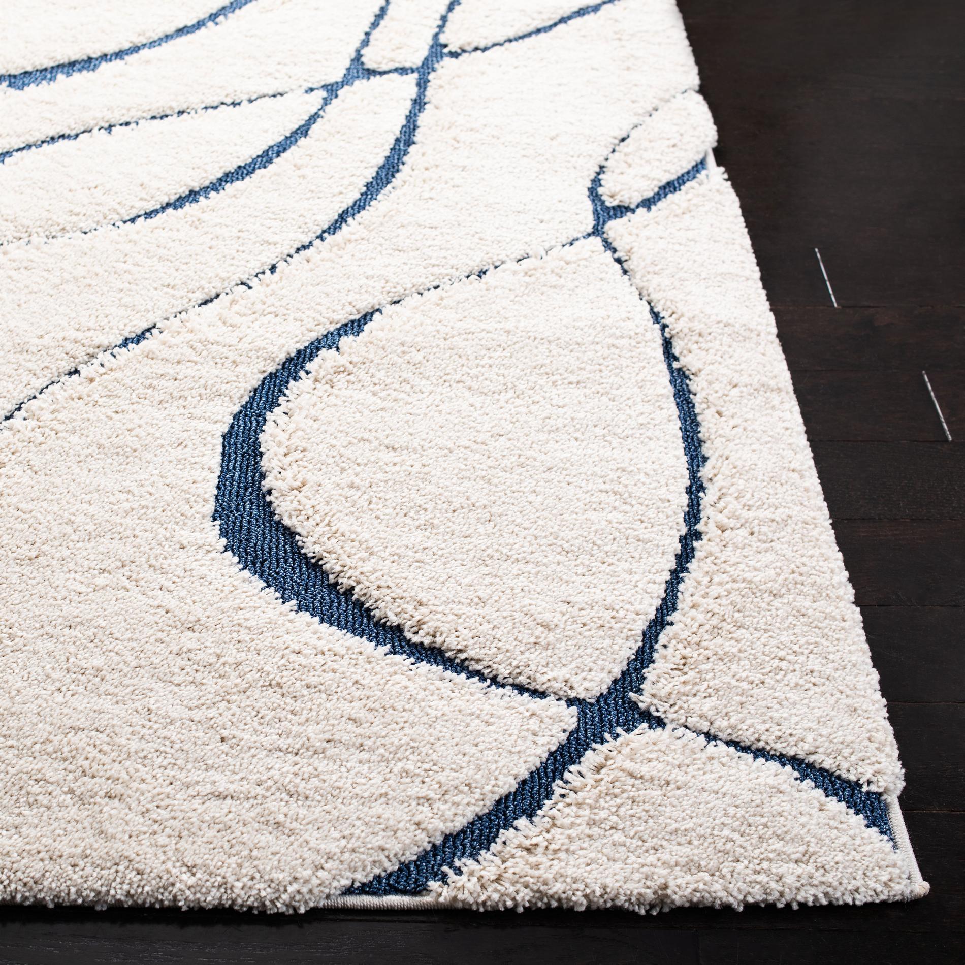 Safavieh Shag Sg471 Cream/Blue Area Rug