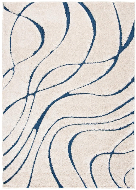 Safavieh Shag Sg471 Cream/Blue Rug.