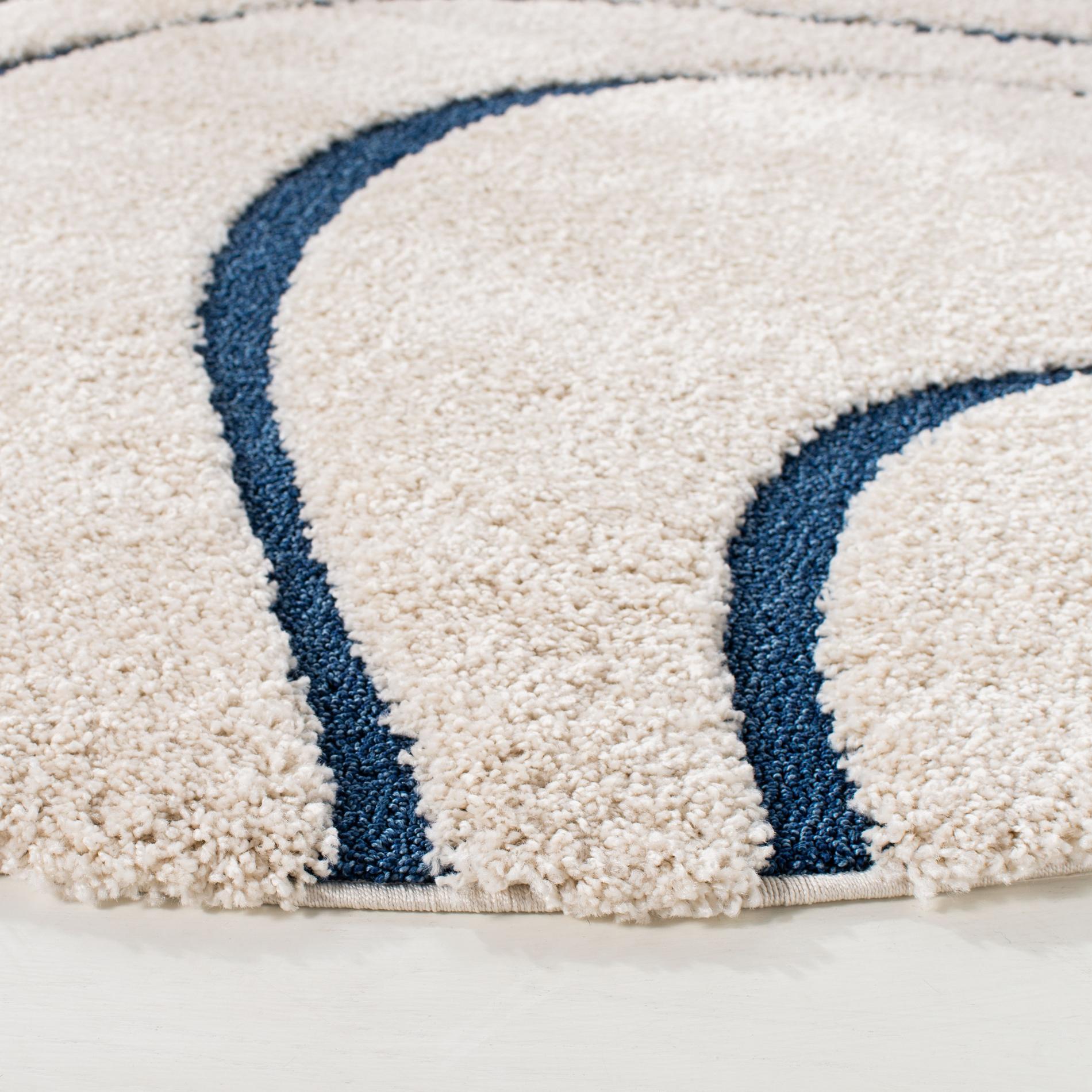 Safavieh Shag Sg471 Cream/Blue Area Rug