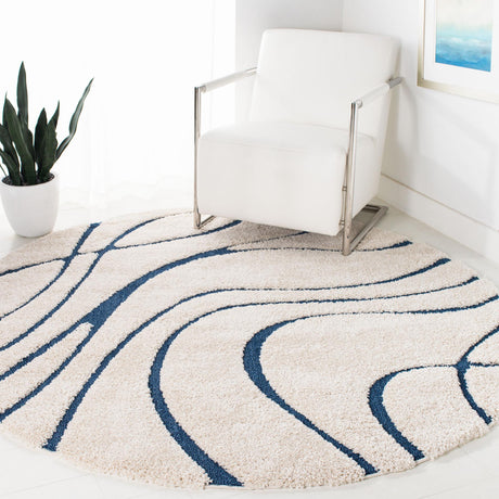 Safavieh Shag Sg471 Cream/Blue Rug.