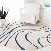 Safavieh Shag Sg471 Cream/Blue Area Rug