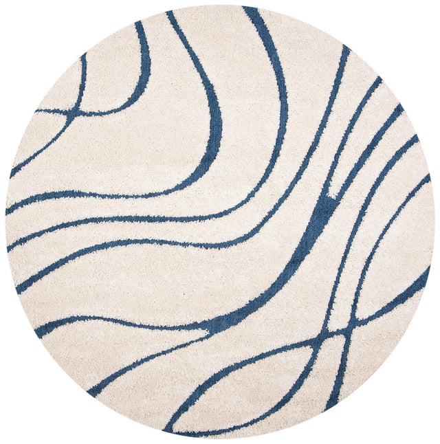 Safavieh Shag Sg471 Cream/Blue Rug.