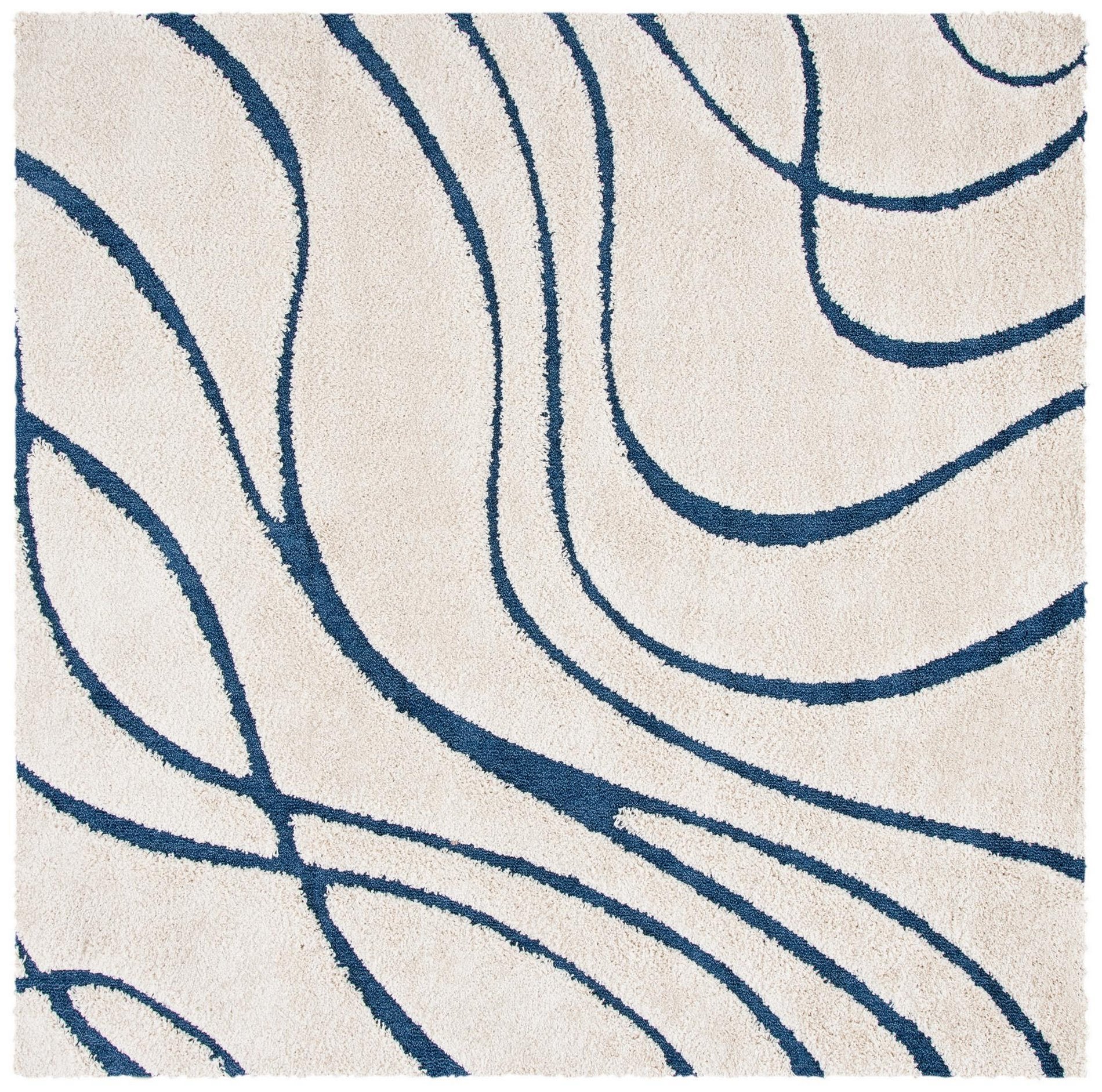 Safavieh Shag Sg471 Cream/Blue Area Rug