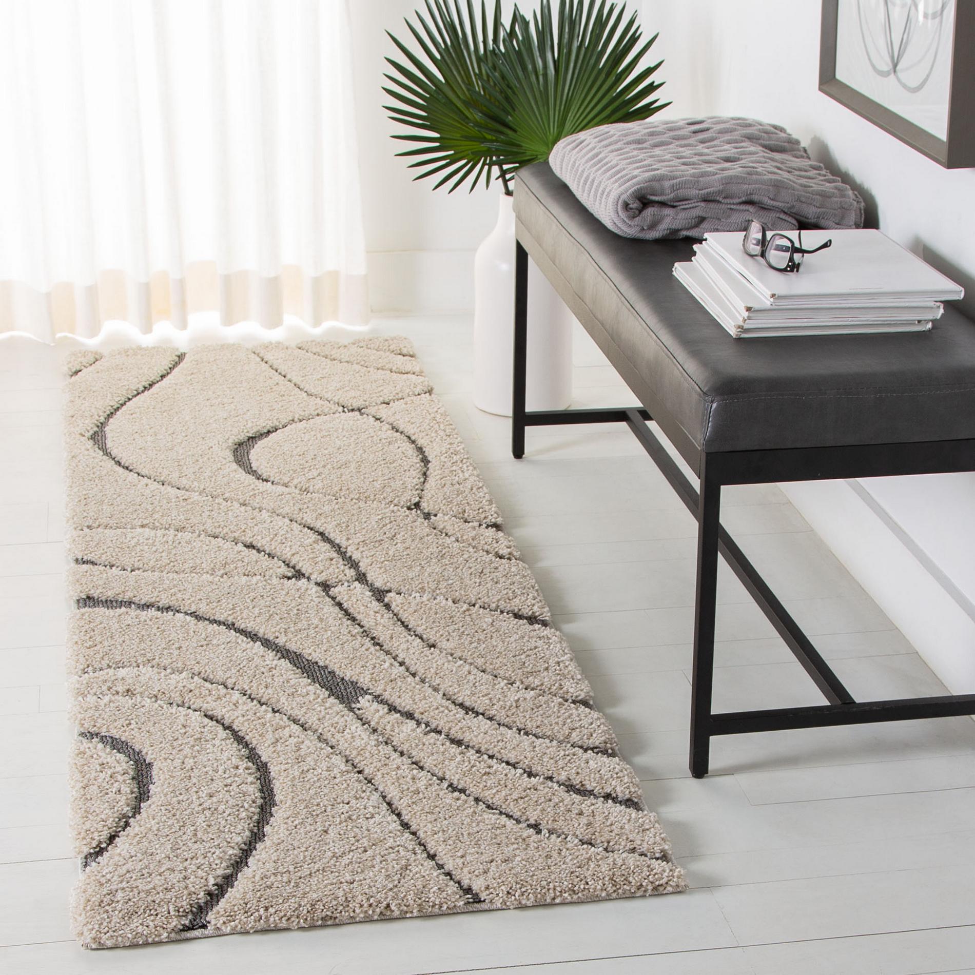 Safavieh Shag Sg471 Cream/Grey Area Rug