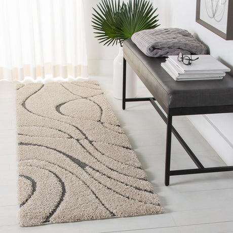 Safavieh Shag Sg471 Cream/Grey Rug.