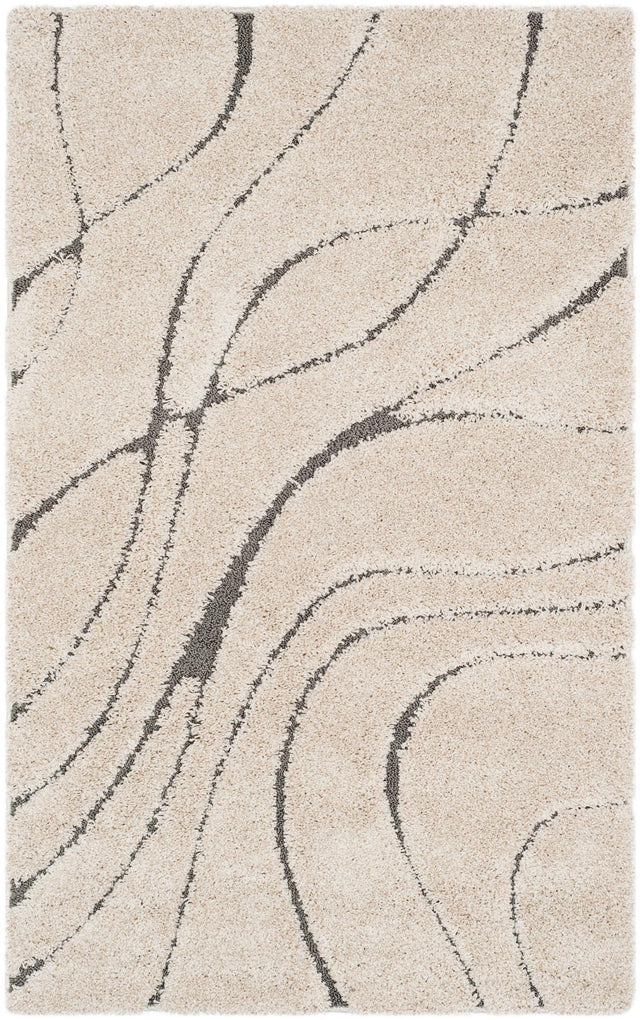 Safavieh Shag Sg471 Cream/Grey Rug.