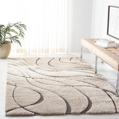 Safavieh Shag Sg471 Cream/Grey Area Rug