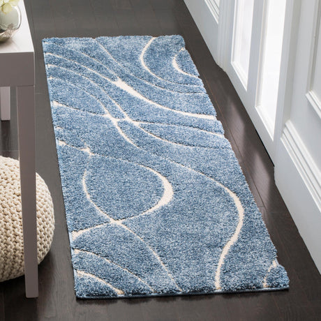 Safavieh Shag Sg471 Light Blue/Cream Rug.