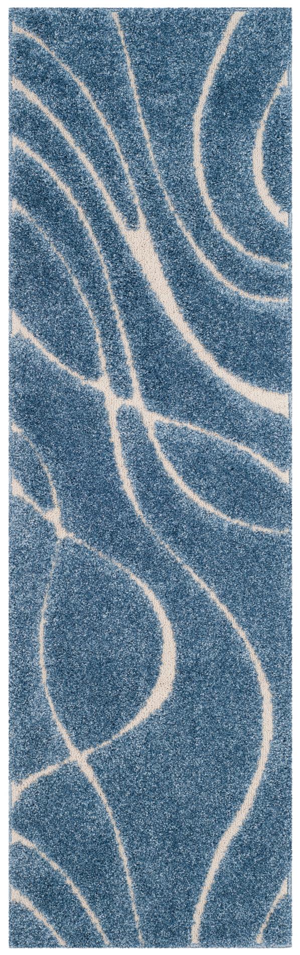 Safavieh Shag Sg471 Light Blue/Cream Rug.