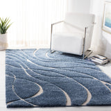 Safavieh Shag Sg471 Light Blue/Cream Rug.
