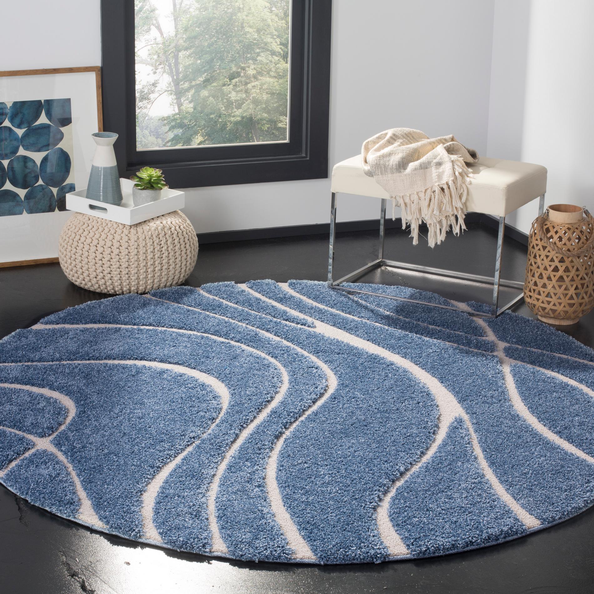 Safavieh Shag Sg471 Light Blue/Cream Area Rug