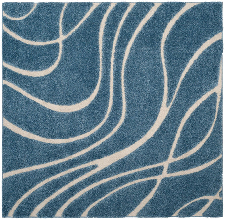 Safavieh Shag Sg471 Light Blue/Cream Rug.