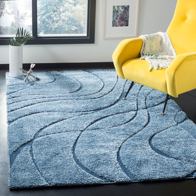 Safavieh Shag Sg471 Light Blue/Blue Rug.