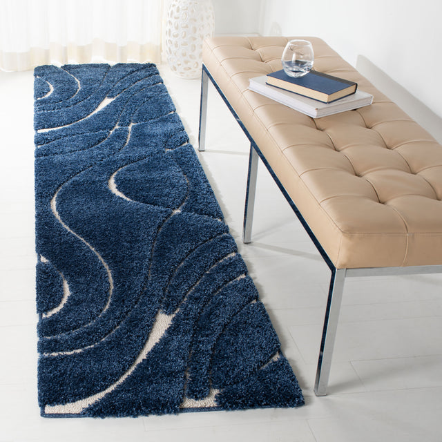 Safavieh Shag Sg471 Navy/Ivory Rug.