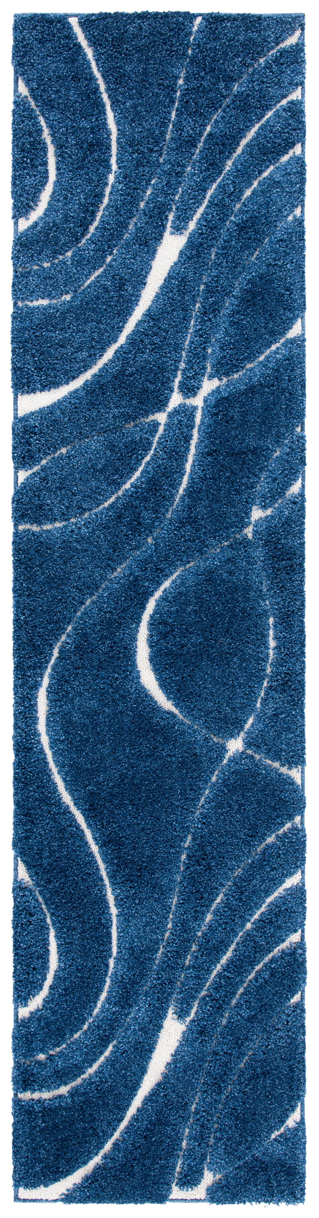 Safavieh Shag Sg471 Navy/Ivory Rug.