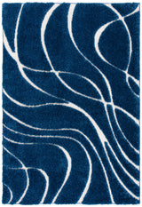 Safavieh Shag Sg471 Navy/Ivory Rug.