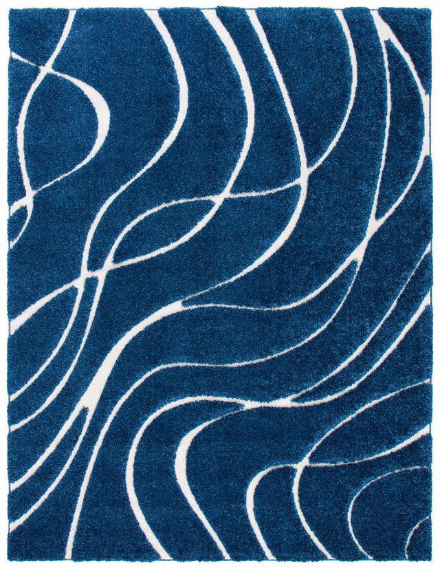 Safavieh Shag Sg471 Navy/Ivory Rug.