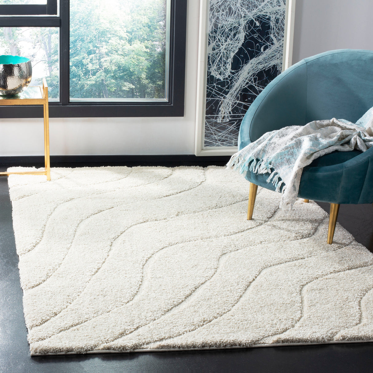Safavieh Shag Sg472 Creme/Creme Rug.