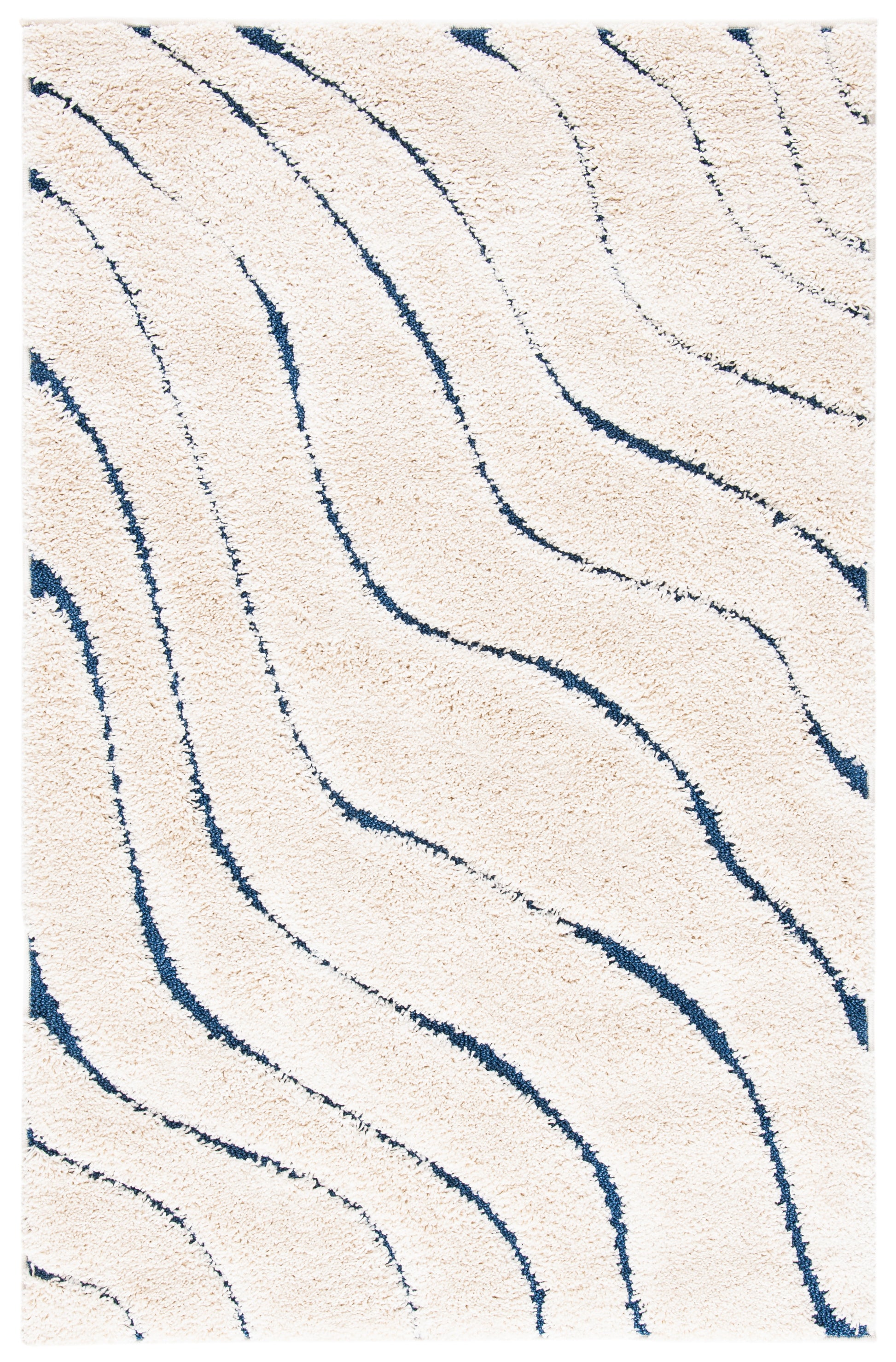 Safavieh Shag Sg472 Cream/Blue Area Rug