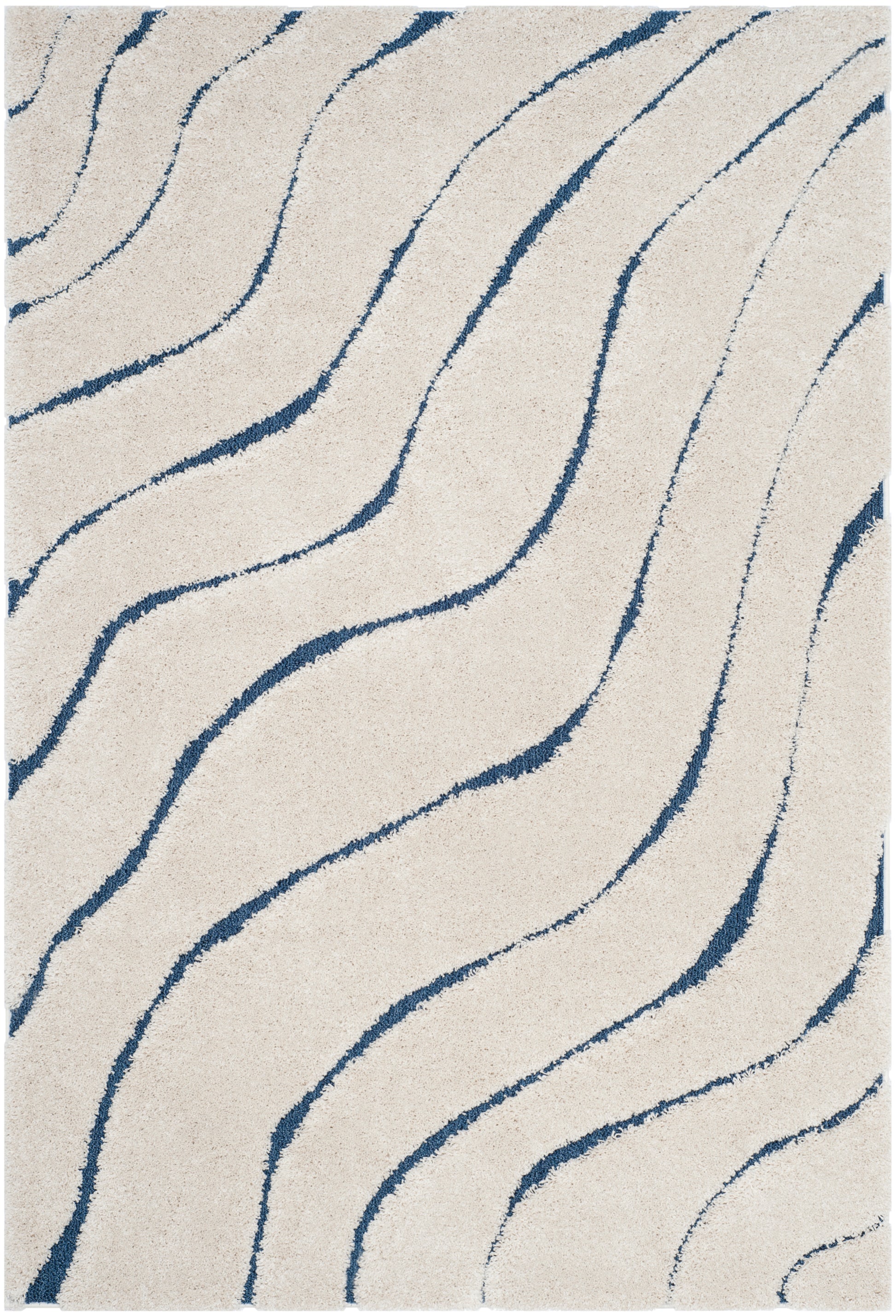 Safavieh Shag Sg472 Cream/Blue Area Rug