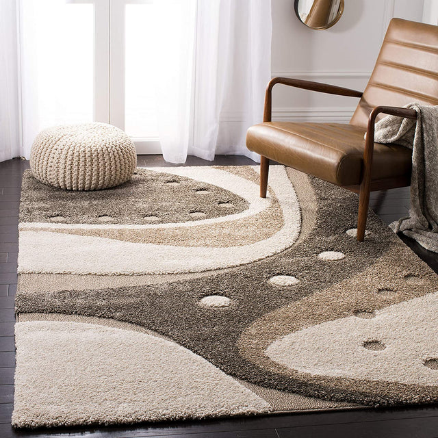 Safavieh Shag Sg473 Brown/Ivory Rugs.