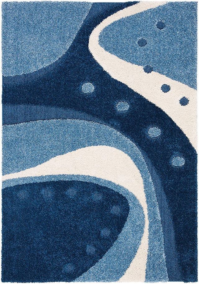 Safavieh Shag Sg473 Dark Blue/Ivory Rugs.