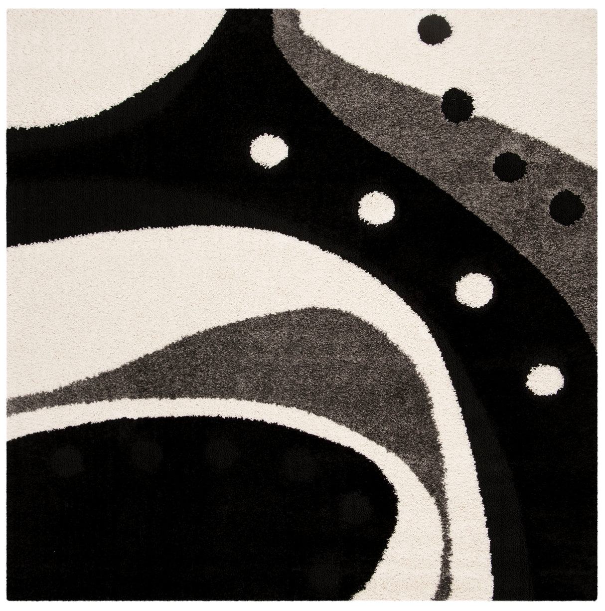 Safavieh Shag Sg473 Black/Ivory Rug.