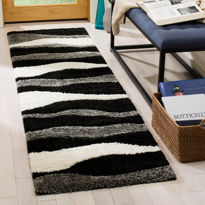 Safavieh Shag Sg475 Grey/Black Area Rug