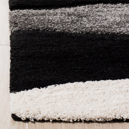 Safavieh Shag Sg475 Grey/Black Area Rug