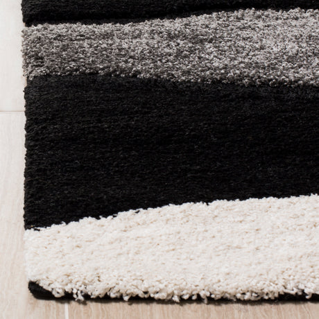 Safavieh Shag Sg475 Grey/Black Rug.