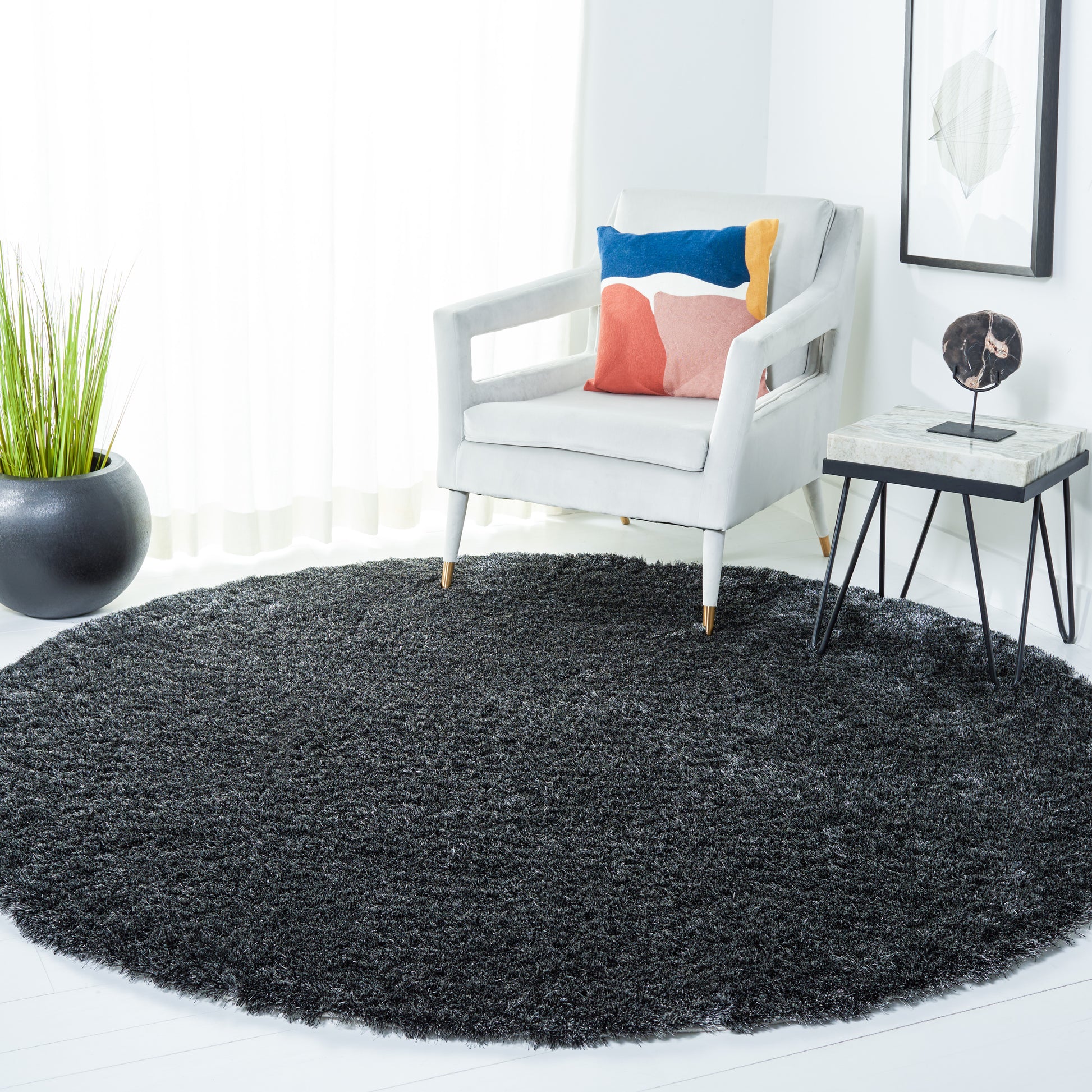 Safavieh Shag Sg512H Dark Grey Area Rug