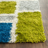 Safavieh Shag Sg911 Blue/Green Rug.