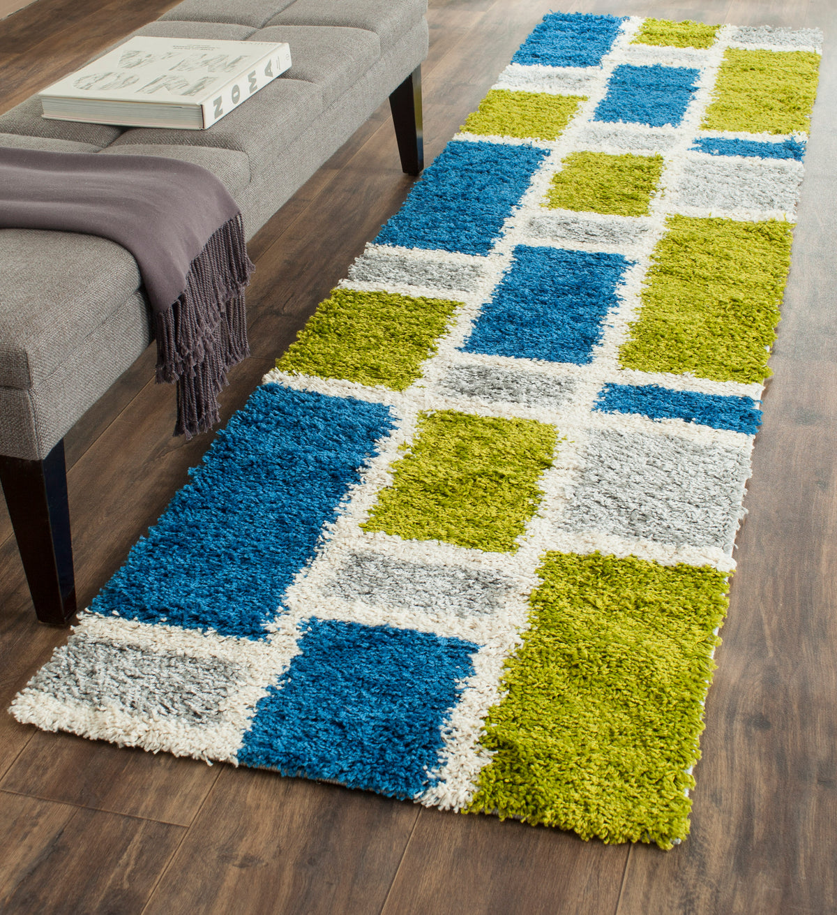 Safavieh Shag Sg911 Blue/Green Rug.