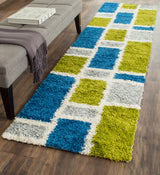Safavieh Shag Sg911 Blue/Green Rug.