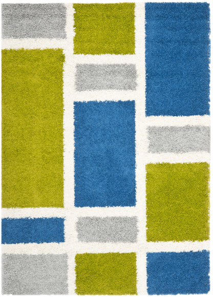 Safavieh Shag Sg911 Blue/Green Area Rug