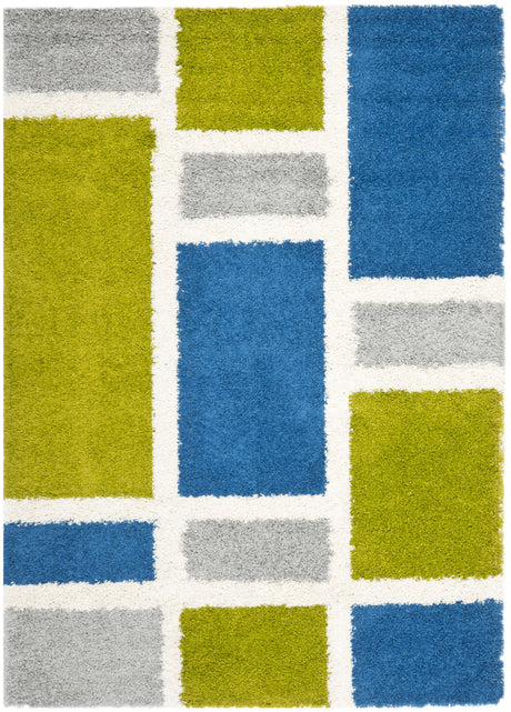 Safavieh Shag Sg911 Blue/Green Rug.