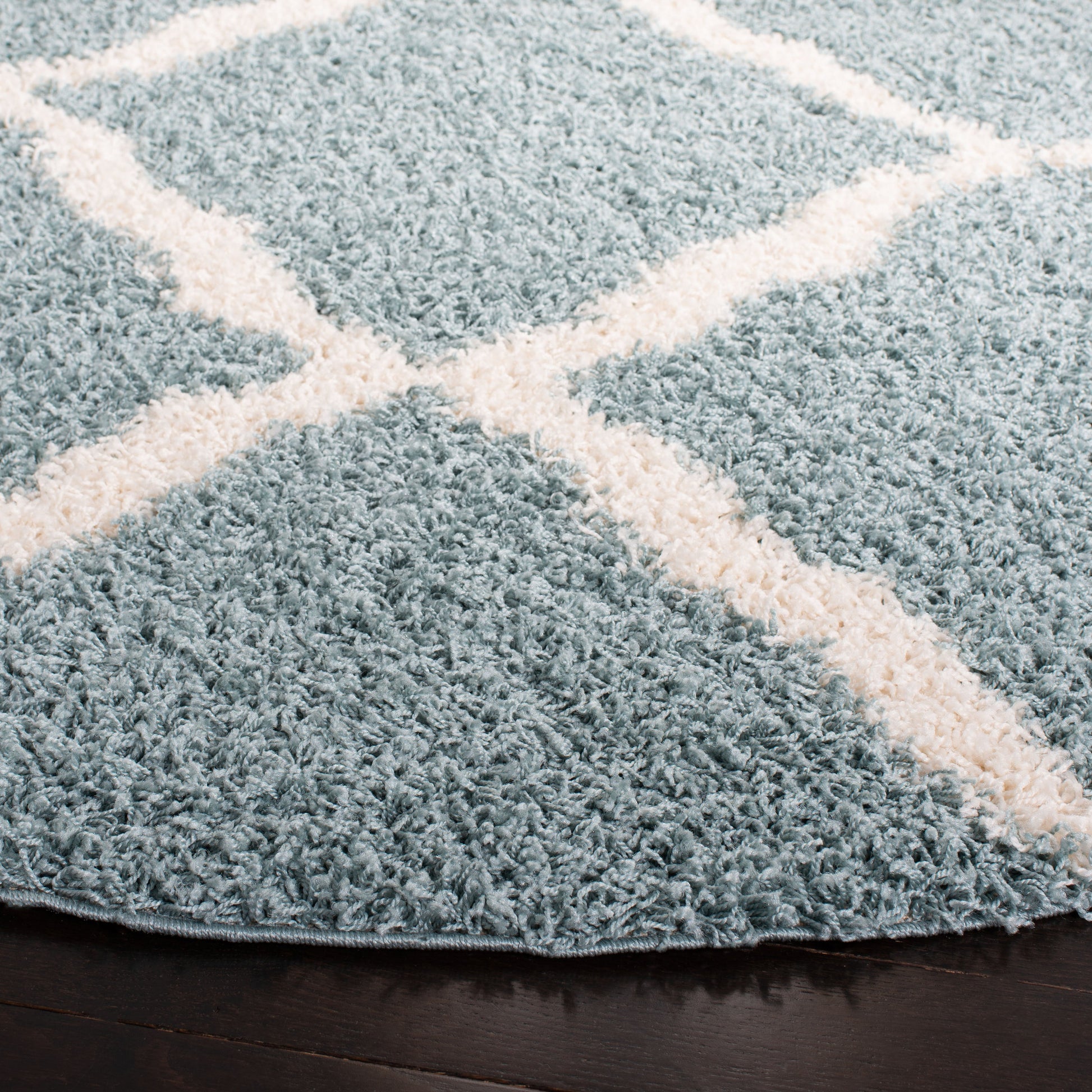 Safavieh Dallas Shag Sgd257C Seafoam/Ivory Area Rug