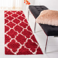 Safavieh Dallas Shag Sgd257Q Red/Ivory Area Rug