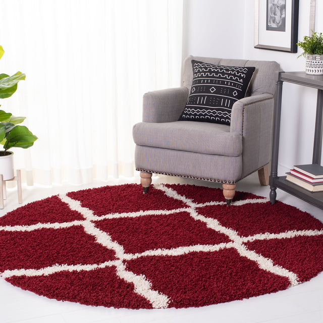 Safavieh Dallas Shag Sgd257Q Red/Ivory Rugs.