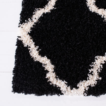 Safavieh Dallas Shag Sgd257Z Black/Ivory Area Rug