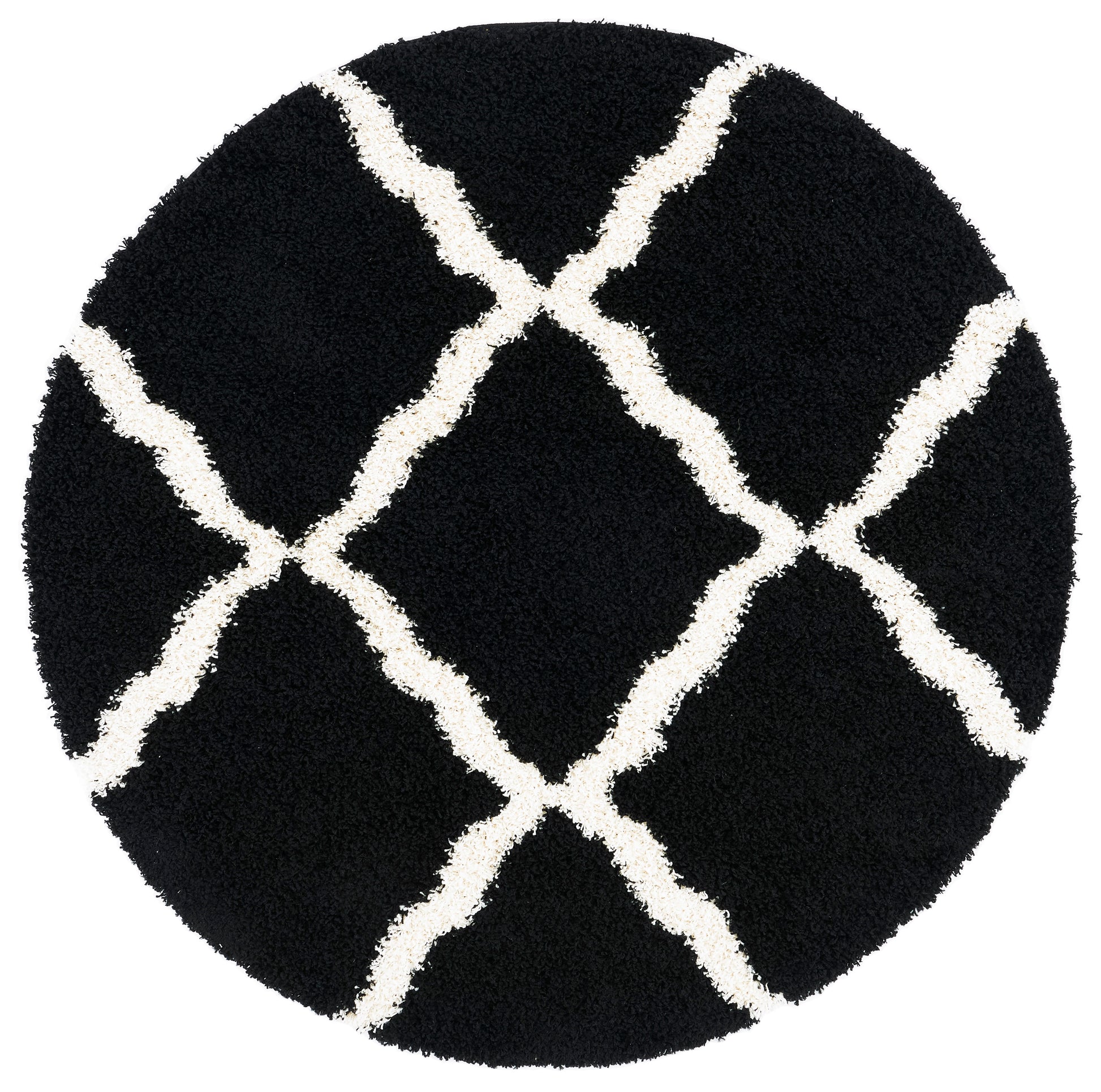 Safavieh Dallas Shag Sgd257Z Black/Ivory Area Rug