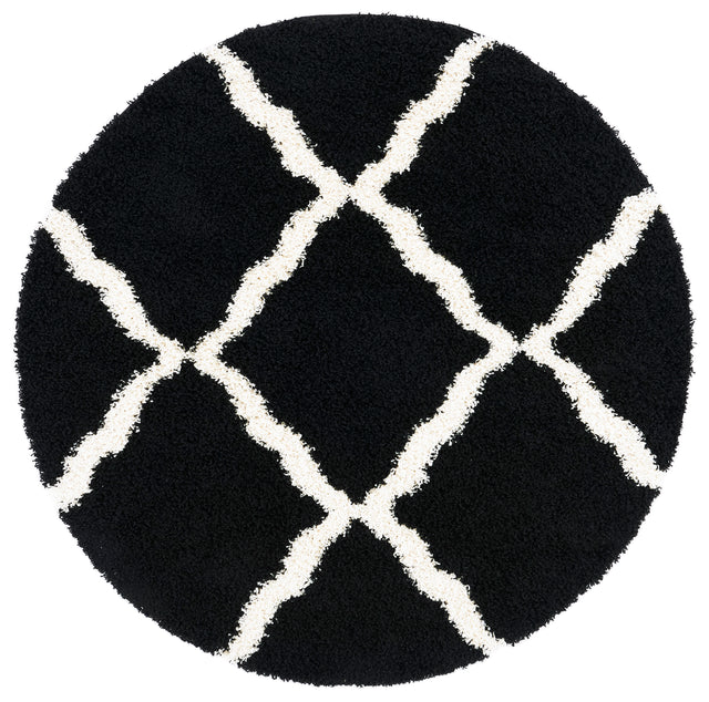 Safavieh Dallas Shag Sgd257Z Black/Ivory Rugs.