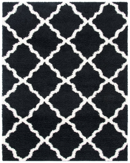 Safavieh Dallas Shag Sgd257Z Black/Ivory Area Rug