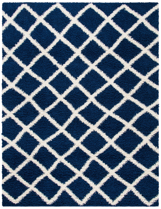 Safavieh Dallas Shag Sgd258N Navy/Ivory Rugs.